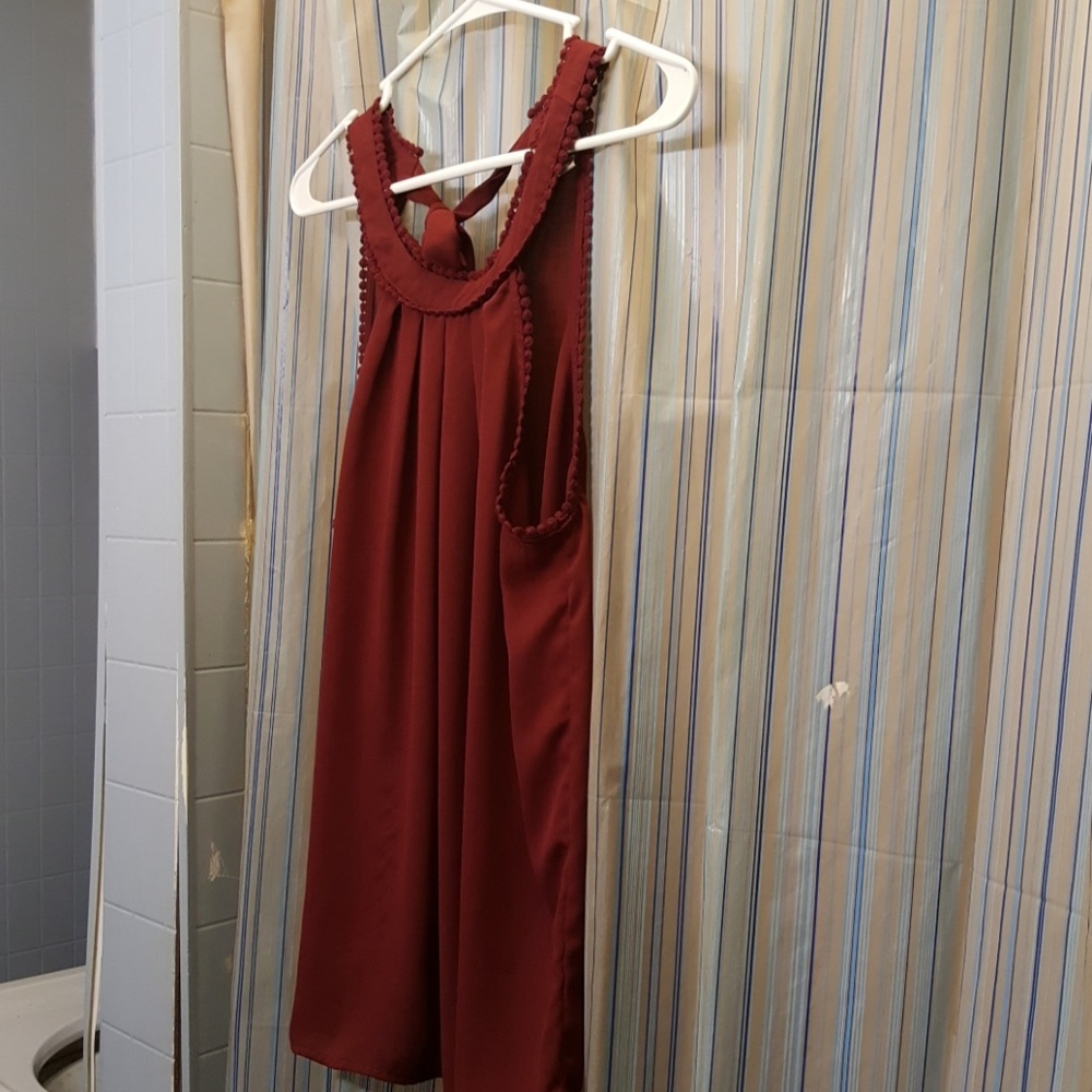 Burgundy polyester Blouse